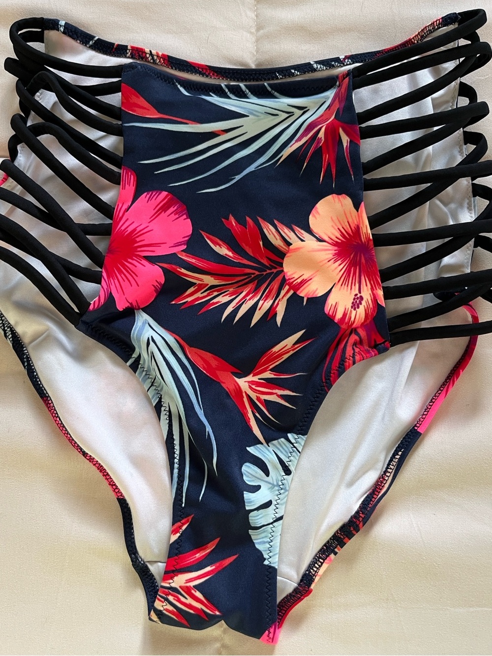 Pink Victoria’s Secret Colorful Bikini Bottom Size Medium.